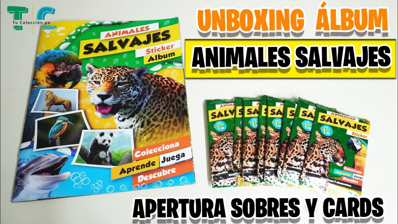 Álbum de ANIMALES SALVAJES 2023: Unboxing Colección Educativa Editorial TuColeccion.pe (Perú)
