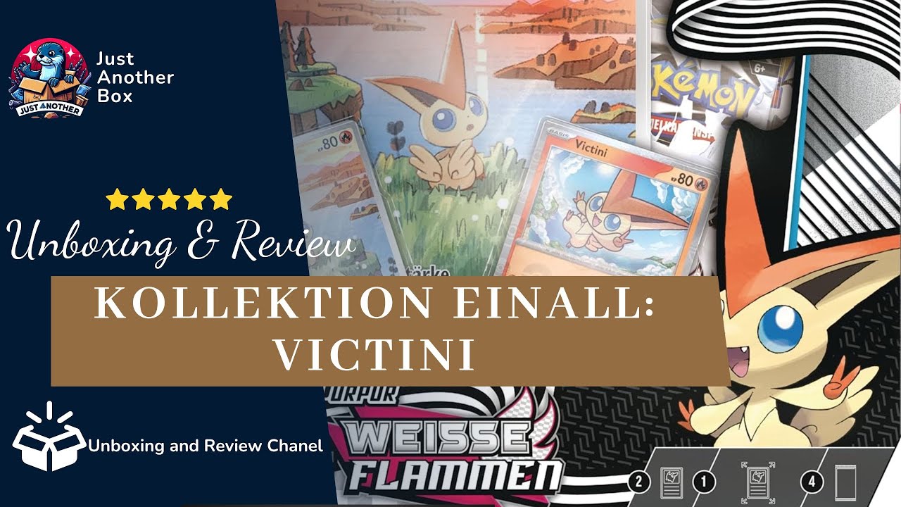 🔥 Neue Pokémon Illustrations-Kollektion Einall: Victini – Unboxing & Review! 4 Booster & Promo-Karte