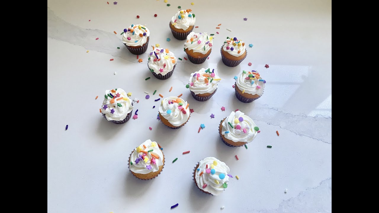 🧁‼️How to make moist MINI VANILLA CUPCAKE‼️ 🧁