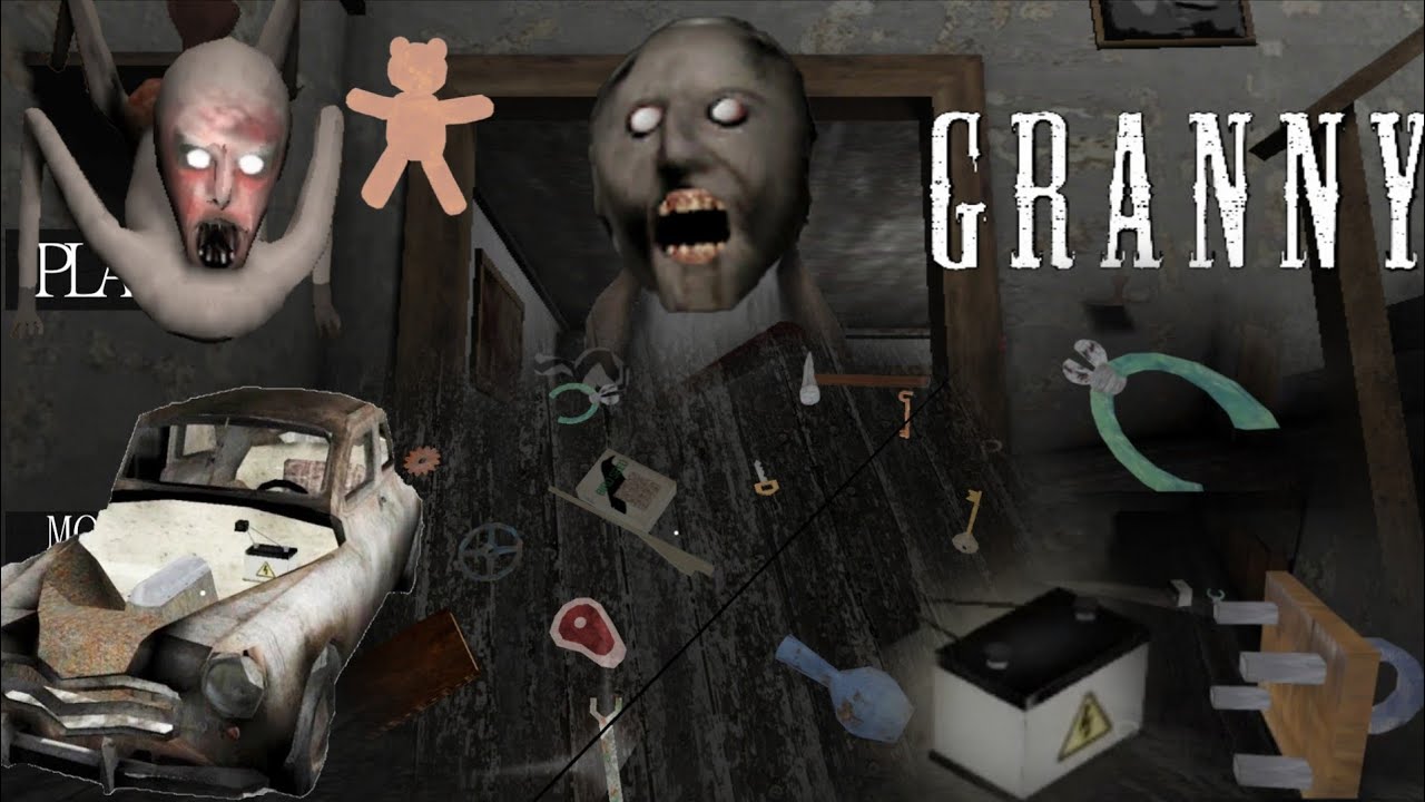 Granny game horror escape gameplay. Granny grandpa 👹👻👻🧟🧟
