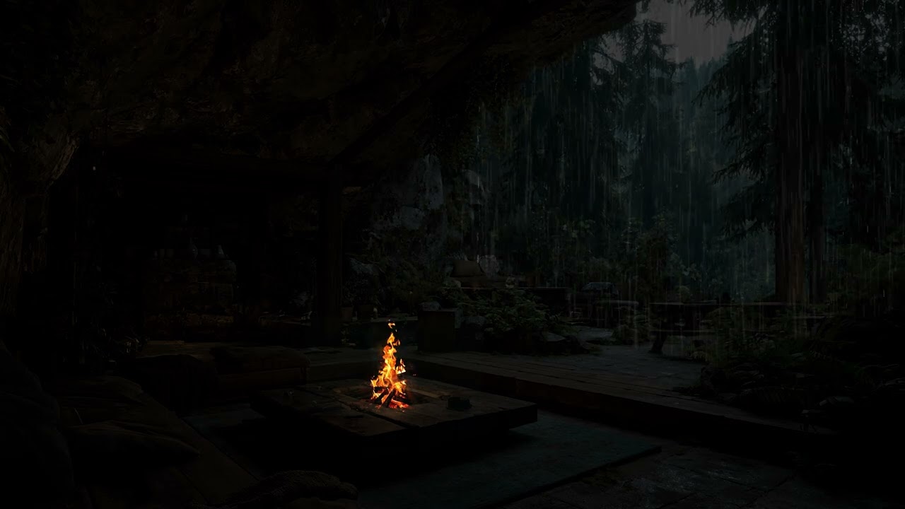 Rain Cave Relax | Natural Cave Rain White Noise for Insomnia, Focus and Relaxing Night Routine