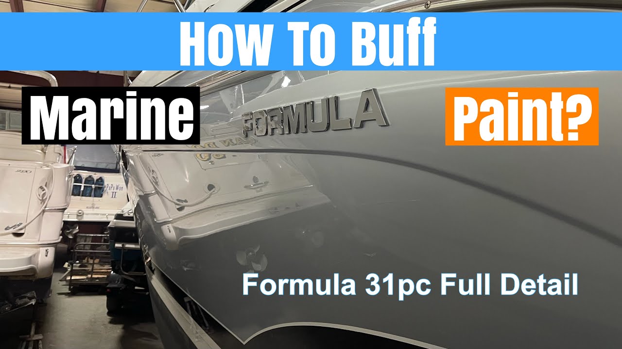 How to Buff and Wax Marine Paint | Detailing a 31pc Formula (full job) | Yacht Detailing