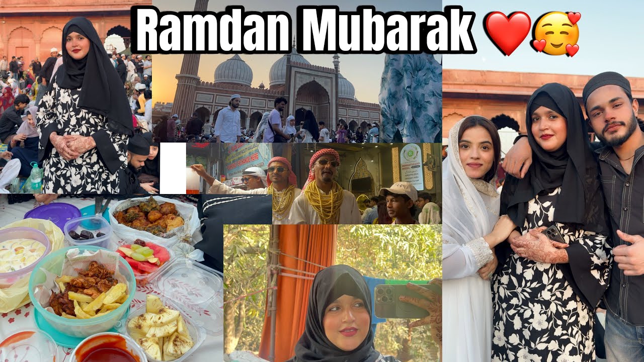 Roza kholne gaye jama masjid 🥰❤️😍mgr halat kharab ho gai 😥last thoda enjoy kiya 😁