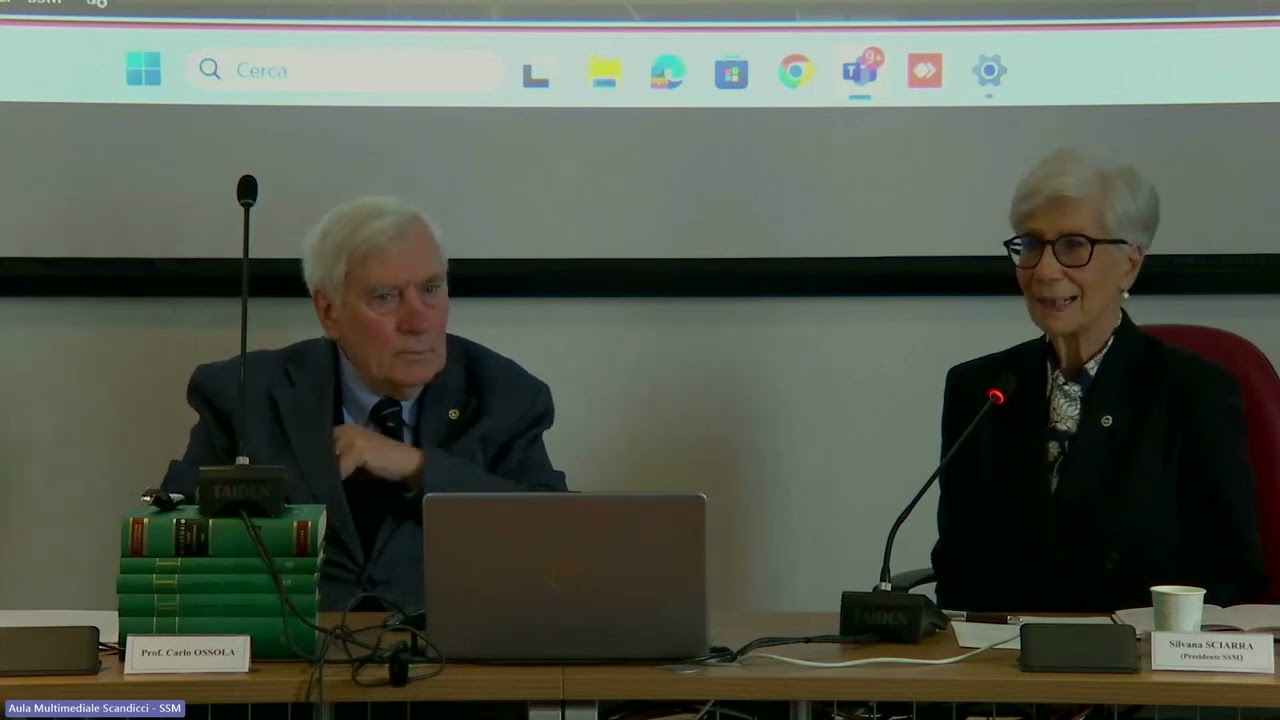 I Lincei parlano ai giovani magistrati a cura del Prof  Carlo Ossola