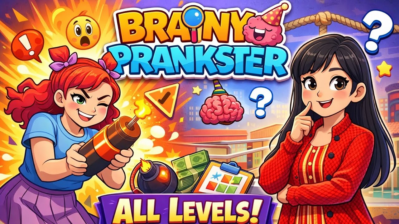 Brainy Prankster ALL LEVELS 😱 | Full Game Walkthrough | 99% Fail
