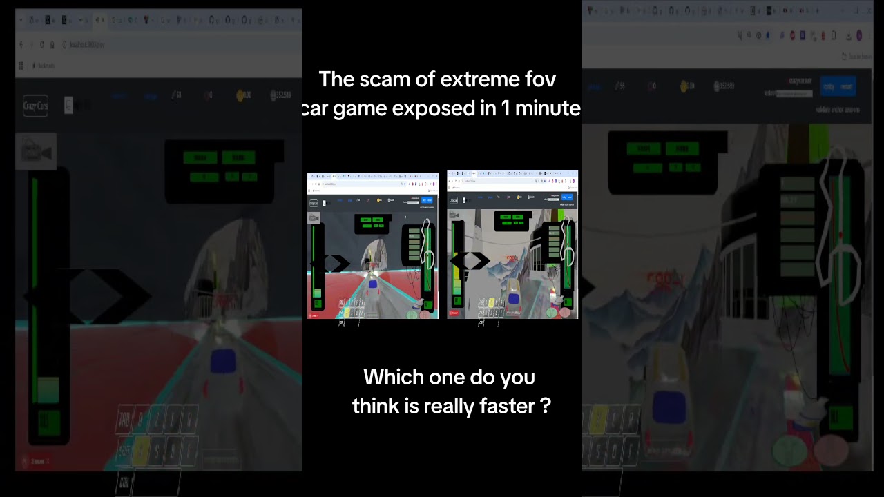 the scam of extreme fov car game exposed in 1 minute