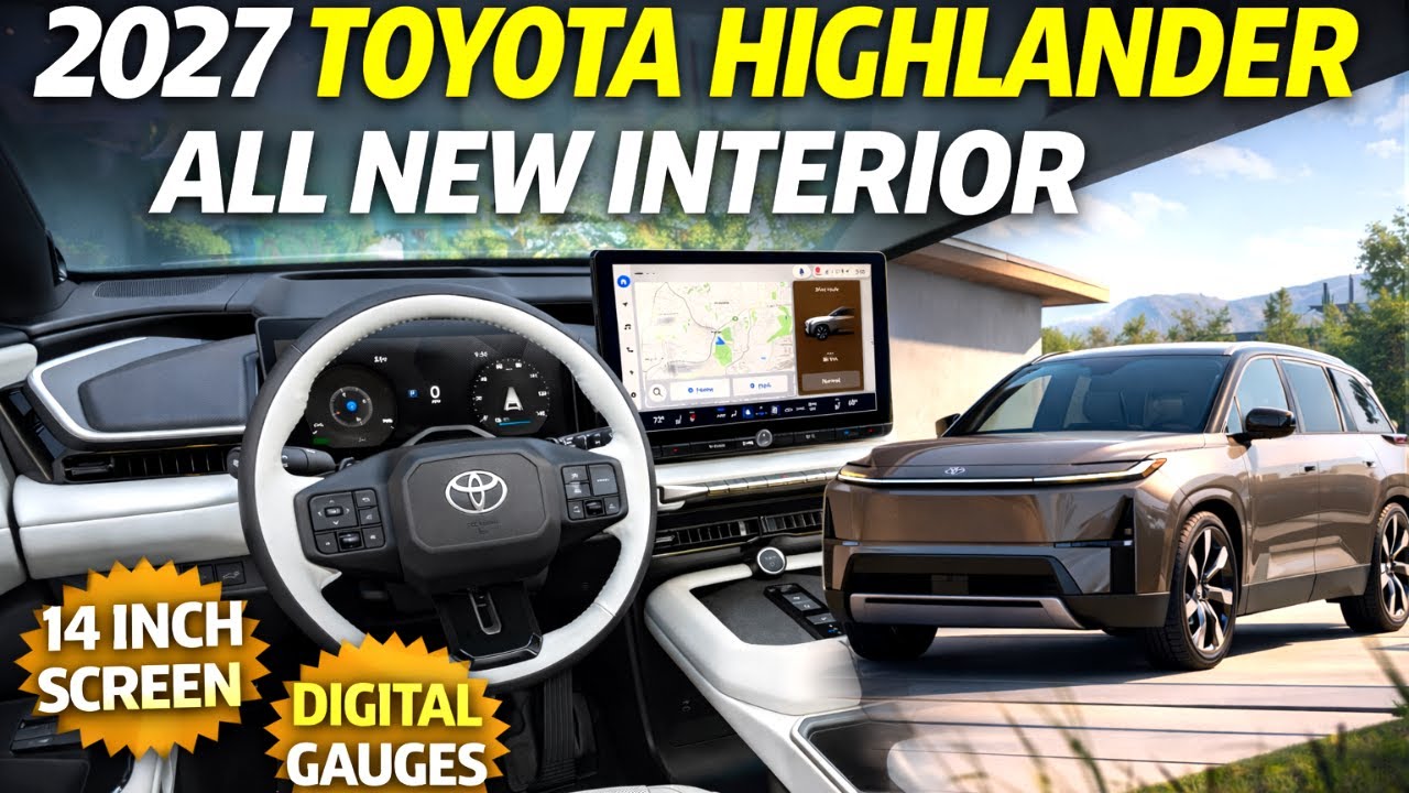 Представлен интерьер Toyota Highlander 2027 года &mdash; это самый передовой салон Toyota на сегодняшни...