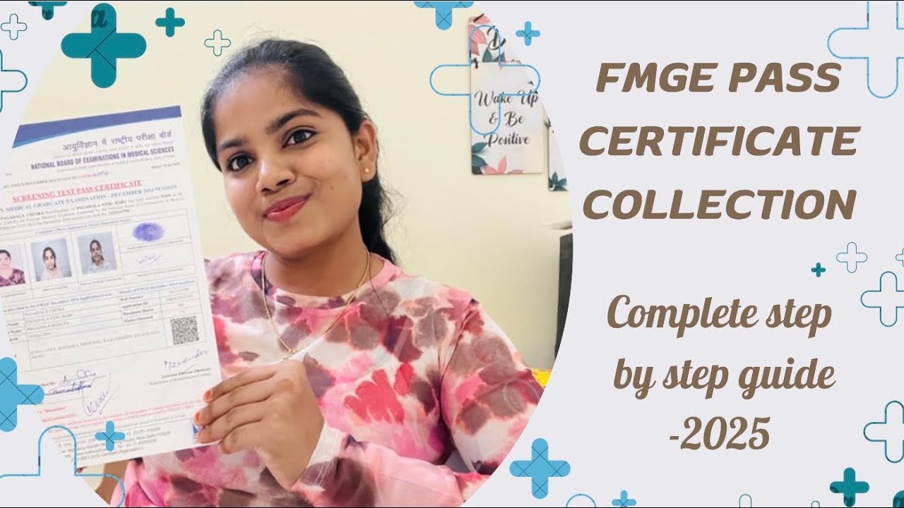 FMGE PASS CERTIFICATE COLLECTION - 2025 Step by Step guide 