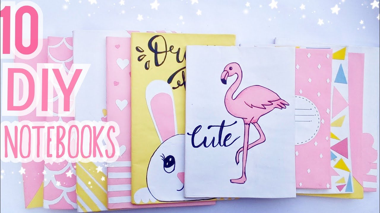 10 Easy DIY Notebooks  For Back to school ! / Easy DIY school supplies/ chetana DIY.