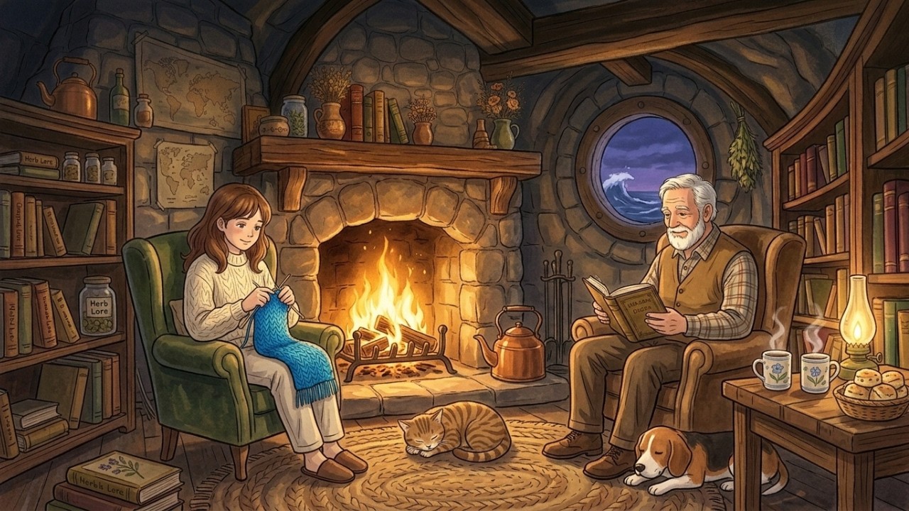 Safe in the Lighthouse Keeper’s Hidden Room 🌊 (Cozy Ghibli Story)