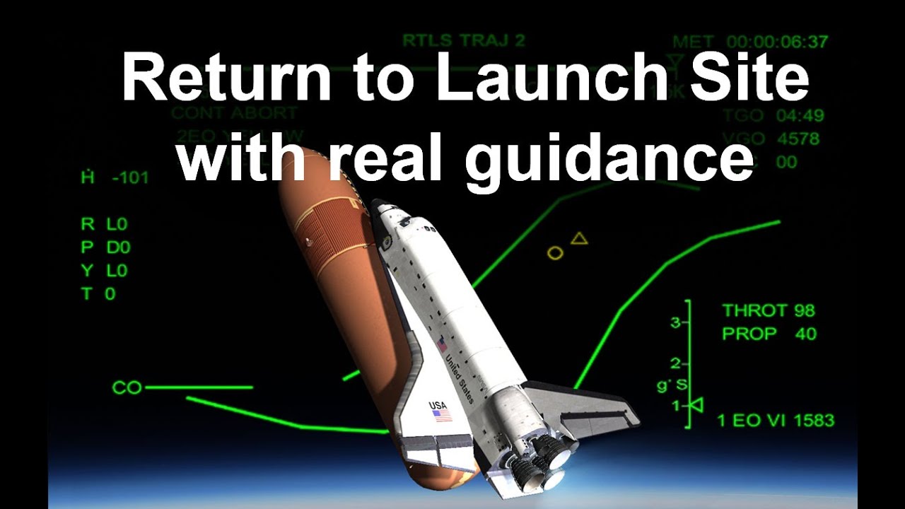 KSP - Space Shuttle RTLS revisited with real guidance programs