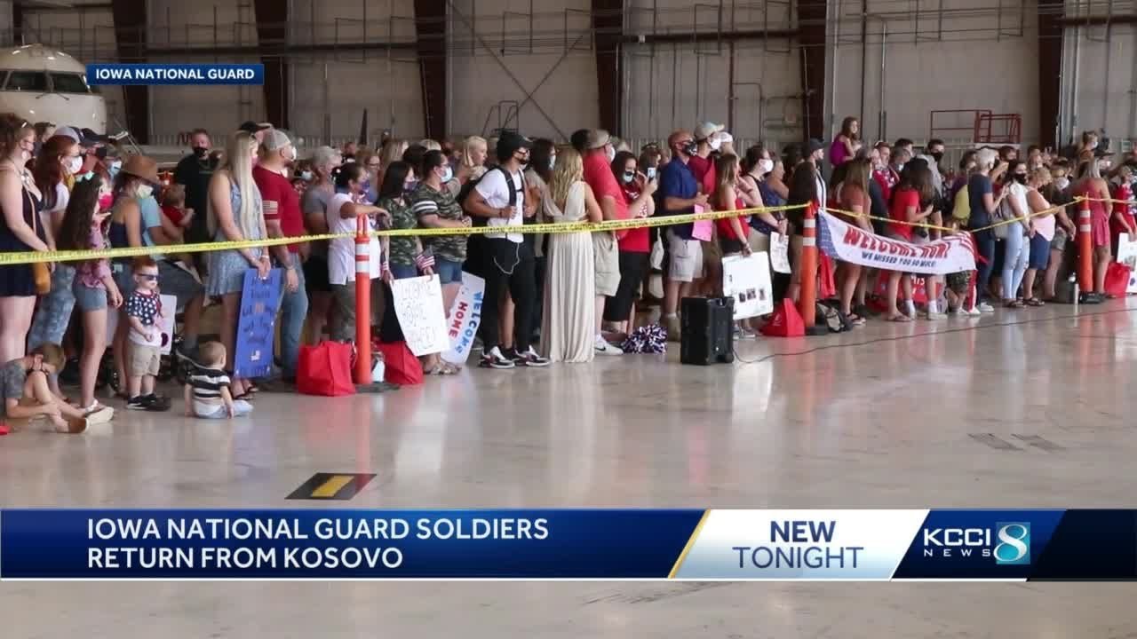 Loved ones welcome home Iowa National Guard after 9-month deployment