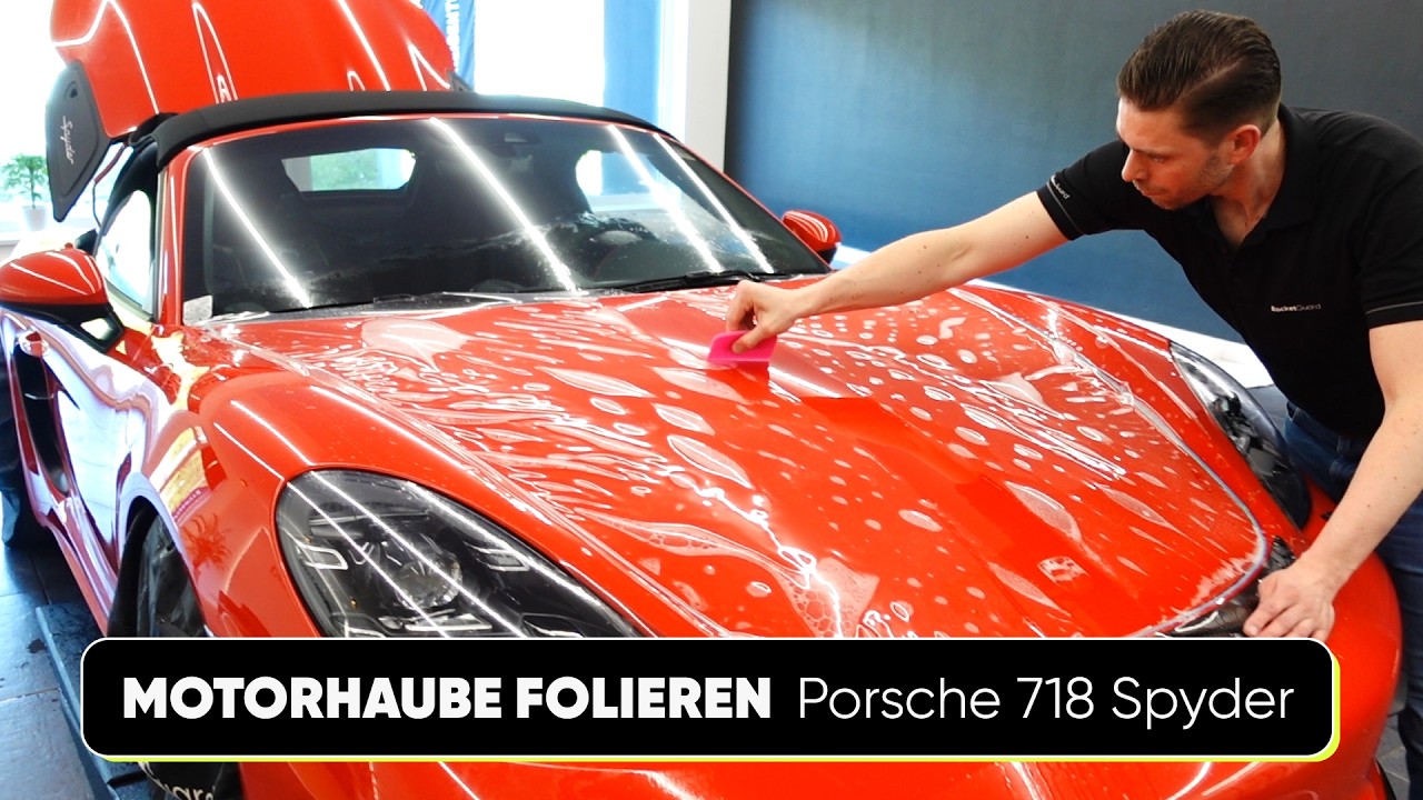 Porsche 718 PPF Motorhaube folieren | Perfekte Kanten & Ecken mit Lackschutzfolie