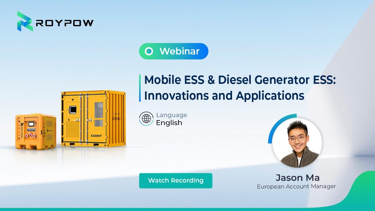 Mobile ESS & Diesel Generator ESS Solutions: Applications, Benefits & Case Studies | Webinar Replay