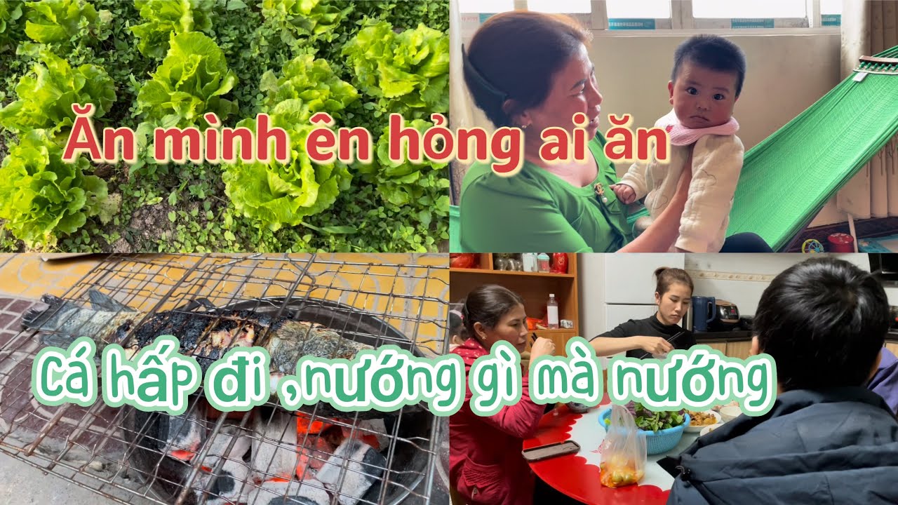 Chồng và em chồng ĐI RỒI .Châu ở nhà MUA CON CÁ LÓC về NƯỚNG TRUI CUỐN BÁNH TRÁNG và CÁI KẾT ..?CSTQ