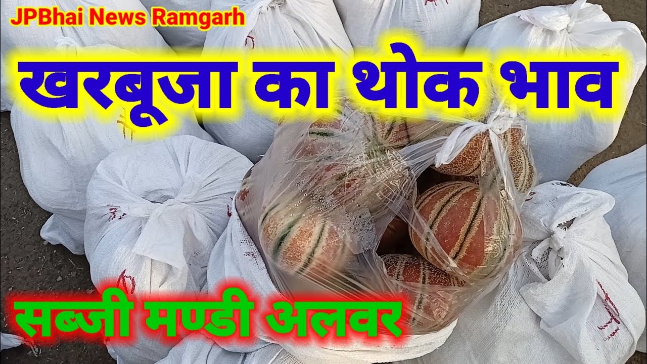 Kharbuja भाव आज अलवर मण्डी राजस्थान। नया खरबूज भाव आज अलवर मण्डी राजस्थान।muskmelon rate today alwar