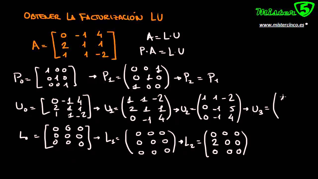 FACTORIZACION LU  PA=LU