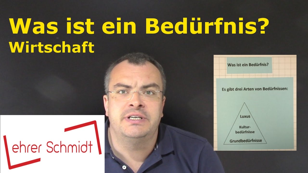 Was ist ein Bed&uuml;rfnis? | Wirtschaft | Lehrerschmidt