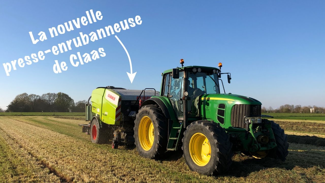 Enrubannage avec une Claas Rollant 455 Uniwrap