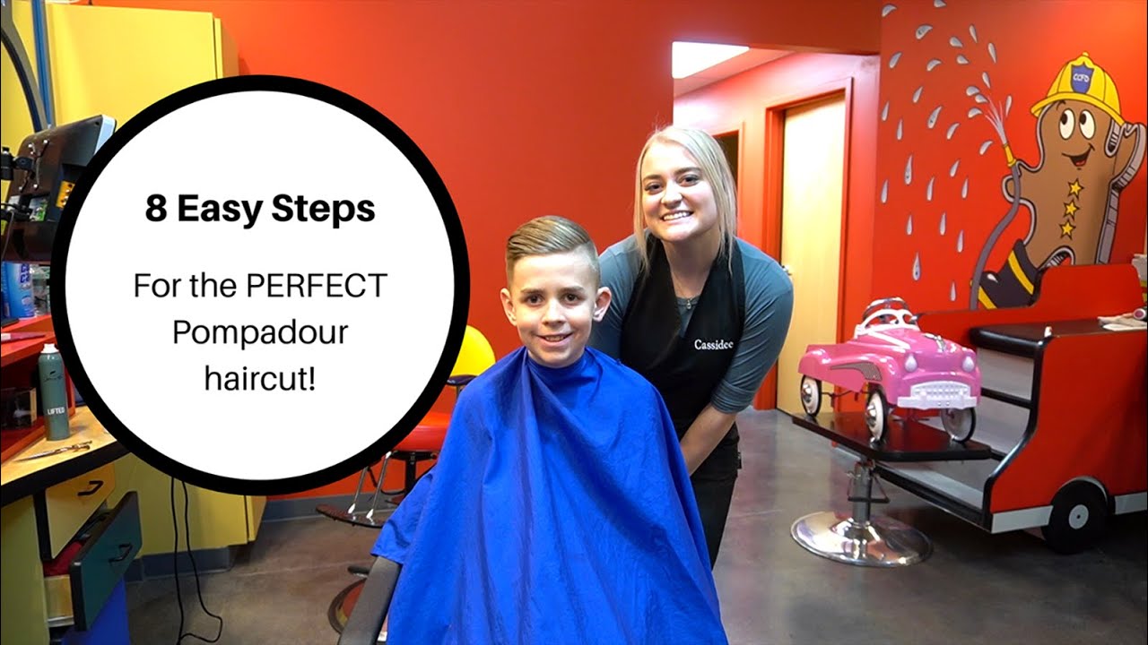 8 EASY steps to a modern boy's pompadour or quiff haircut - tutorial from a professional