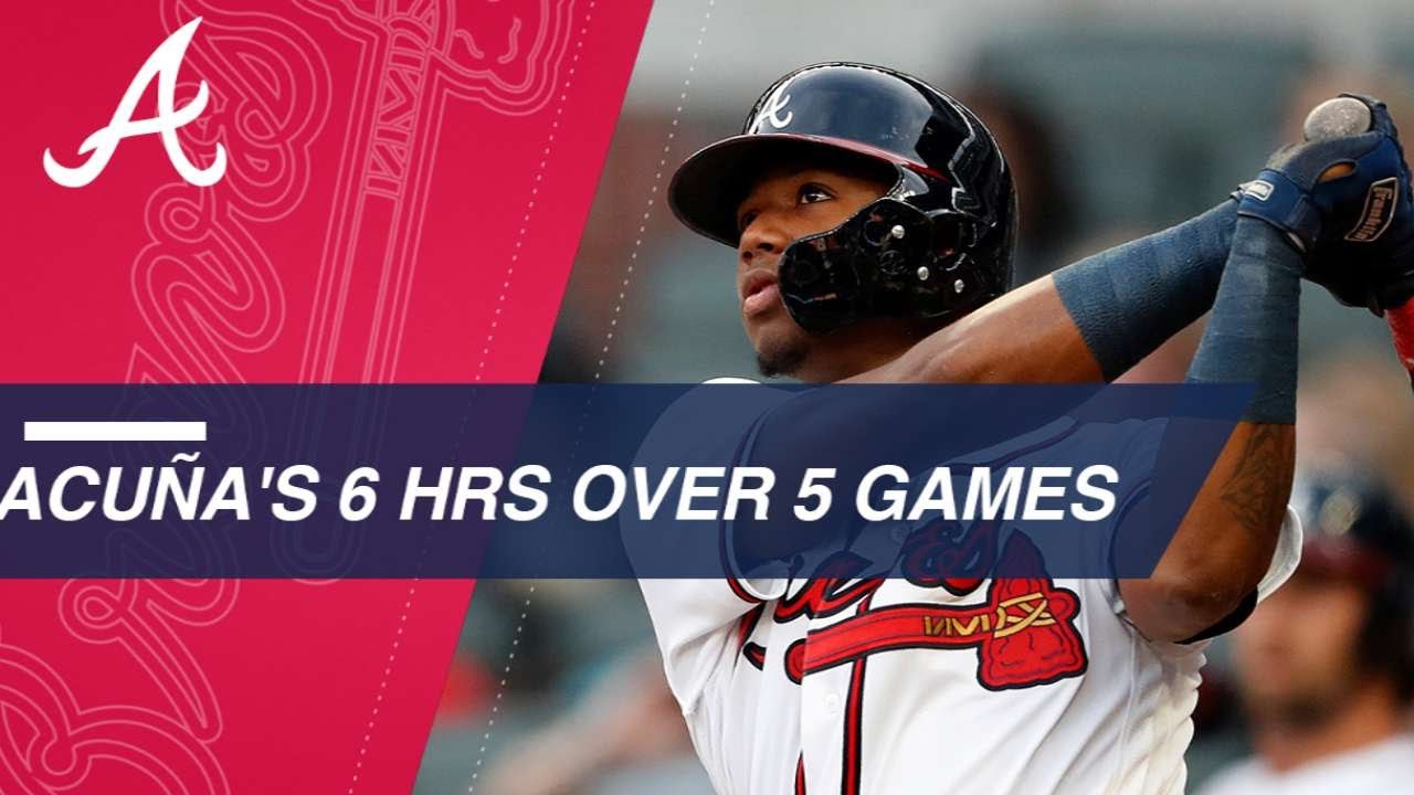 Ronald Acuna Jr. goes deep for 5th straight game to set MLB record