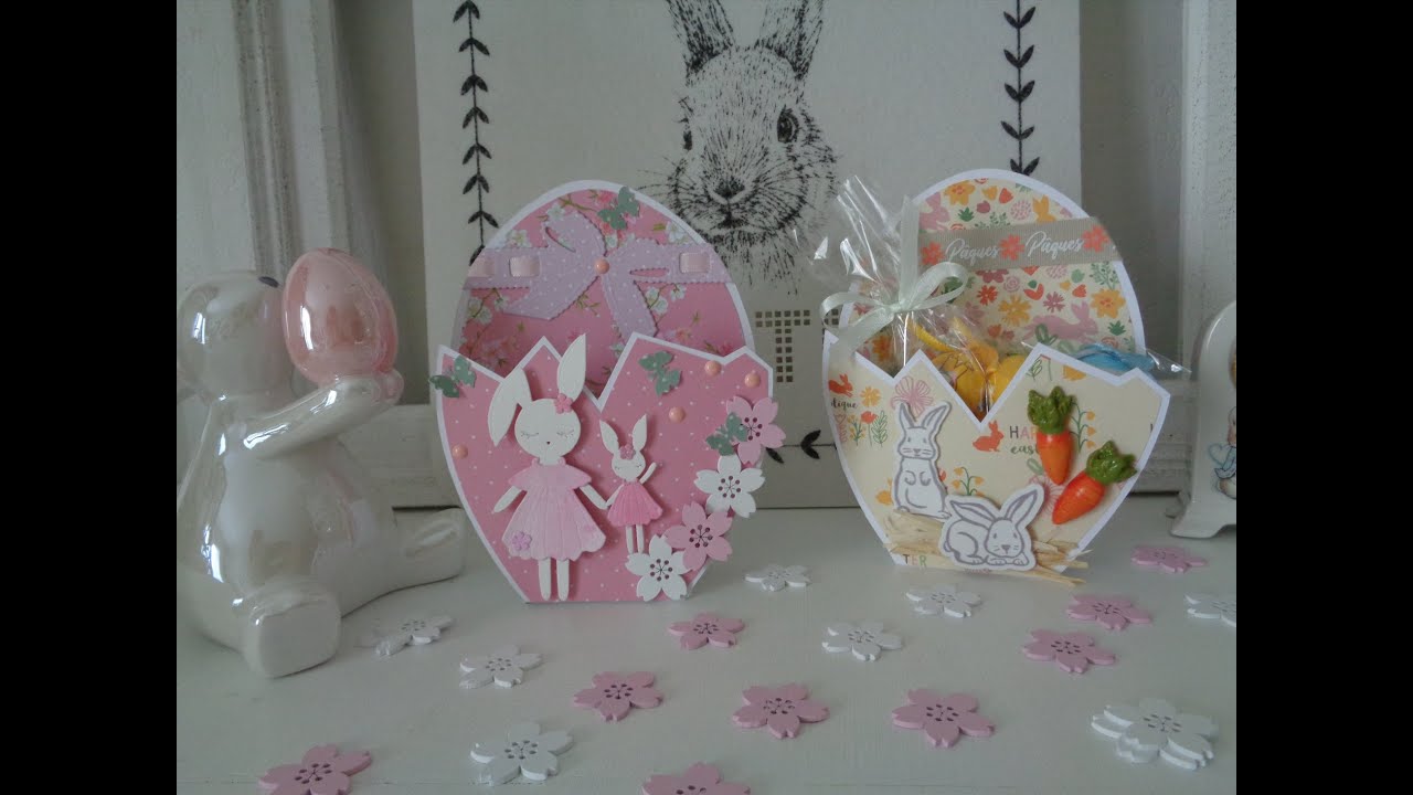 TUTO CADEAU POUR CHOCOLATS PAQUES TRES FACILE #tuto #scrapbooking #tutorielscrap #pâques #chocolats