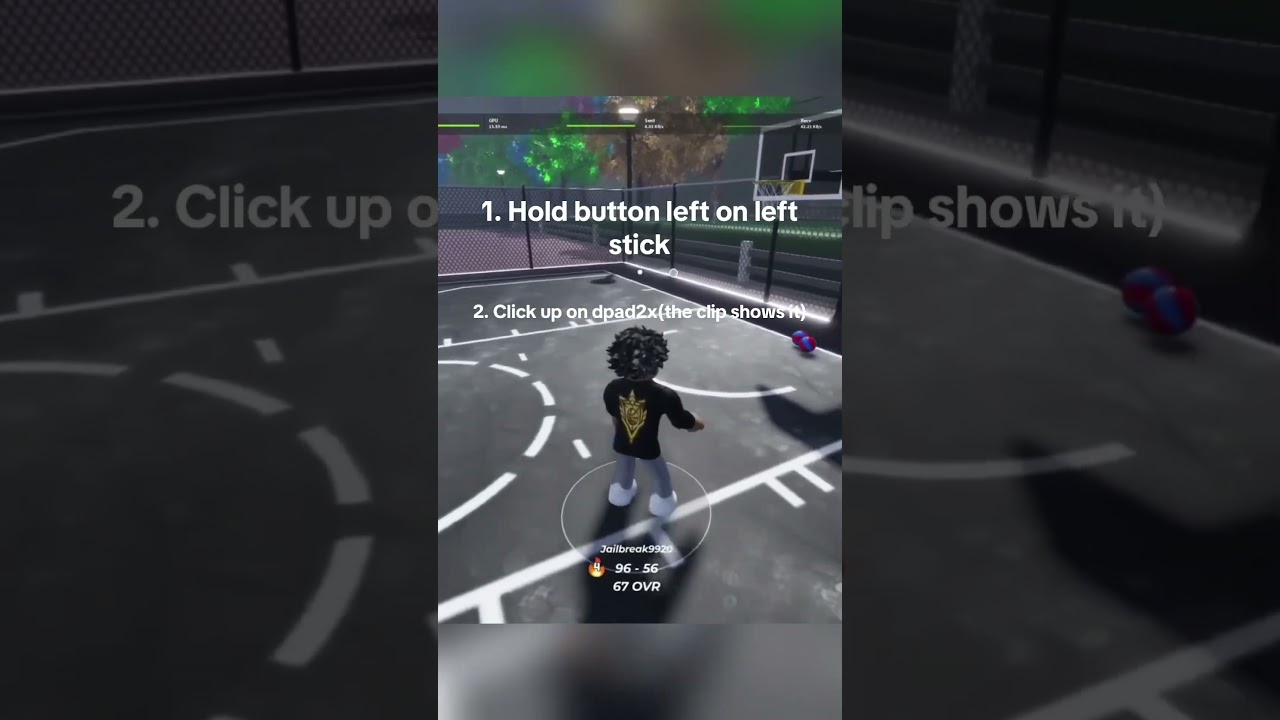 Arcade basketball glitchy dribble tut