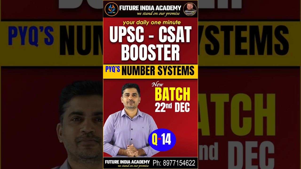 CSAT in 60 Seconds 🚀 | Daily UPSC Prelims 2025 Strategy | Future India Academy
