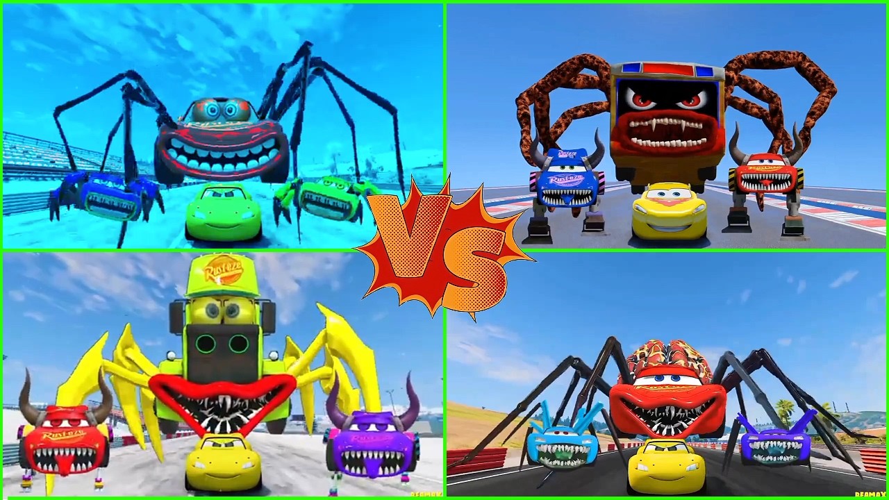 ULTIMATE CAR BATTLE! 🚗🔥 McQueen Eater vs Mega Monster Trucks | GTA 5 FIGHT