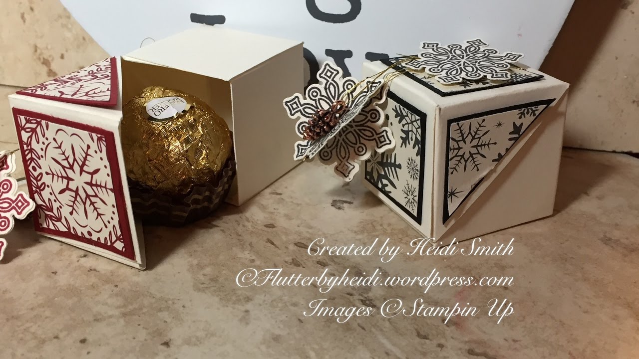 How to make a Single foldover box with diagonal closure Ferrero #41