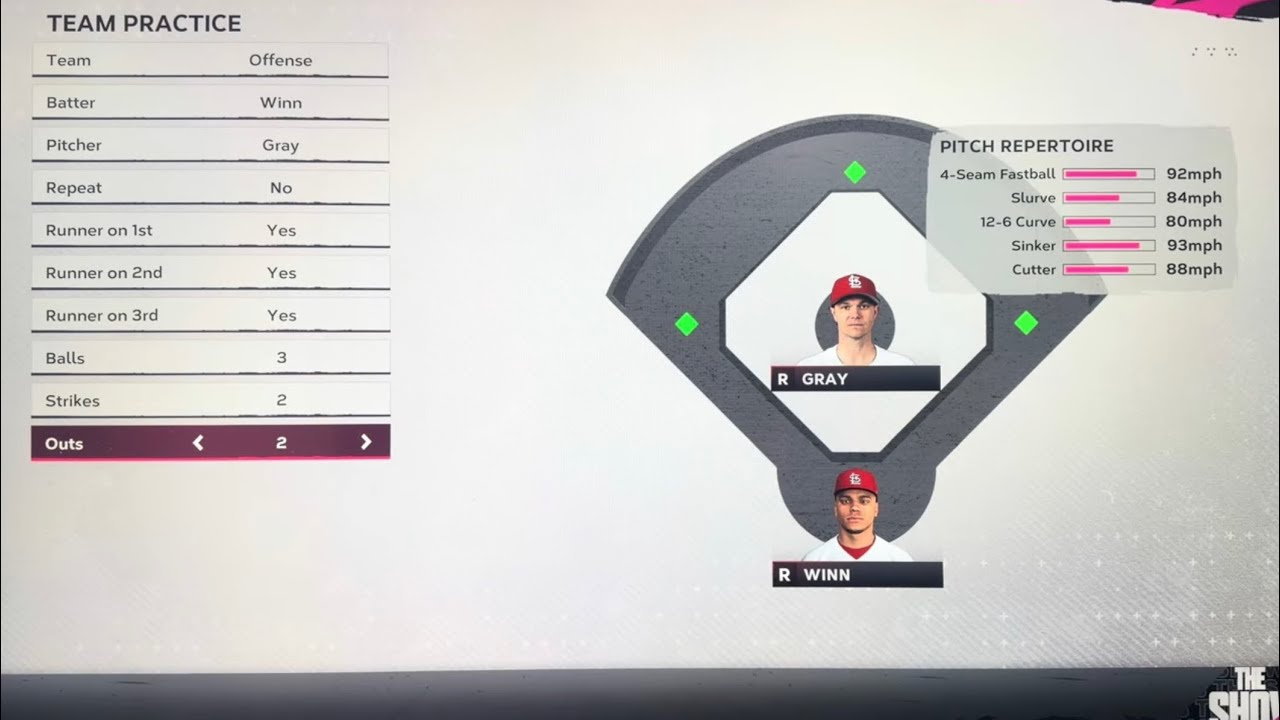 MLB the show 24 St. Louis Cardinals Practice ￼