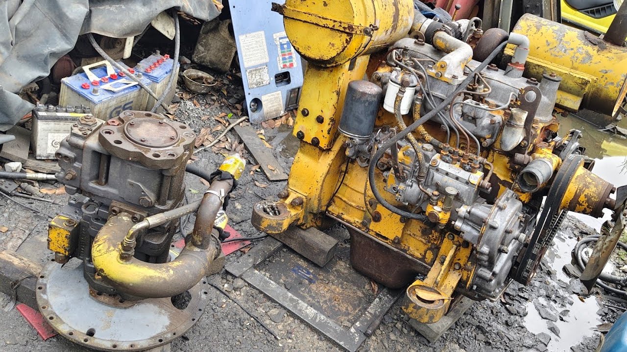 (đ&atilde; b&aacute;n) Demo cụm m&aacute;y bơm Komatsu 4D105-5 /K3V63, ae thợ ngay việc lh 0903003900 Trung Long An