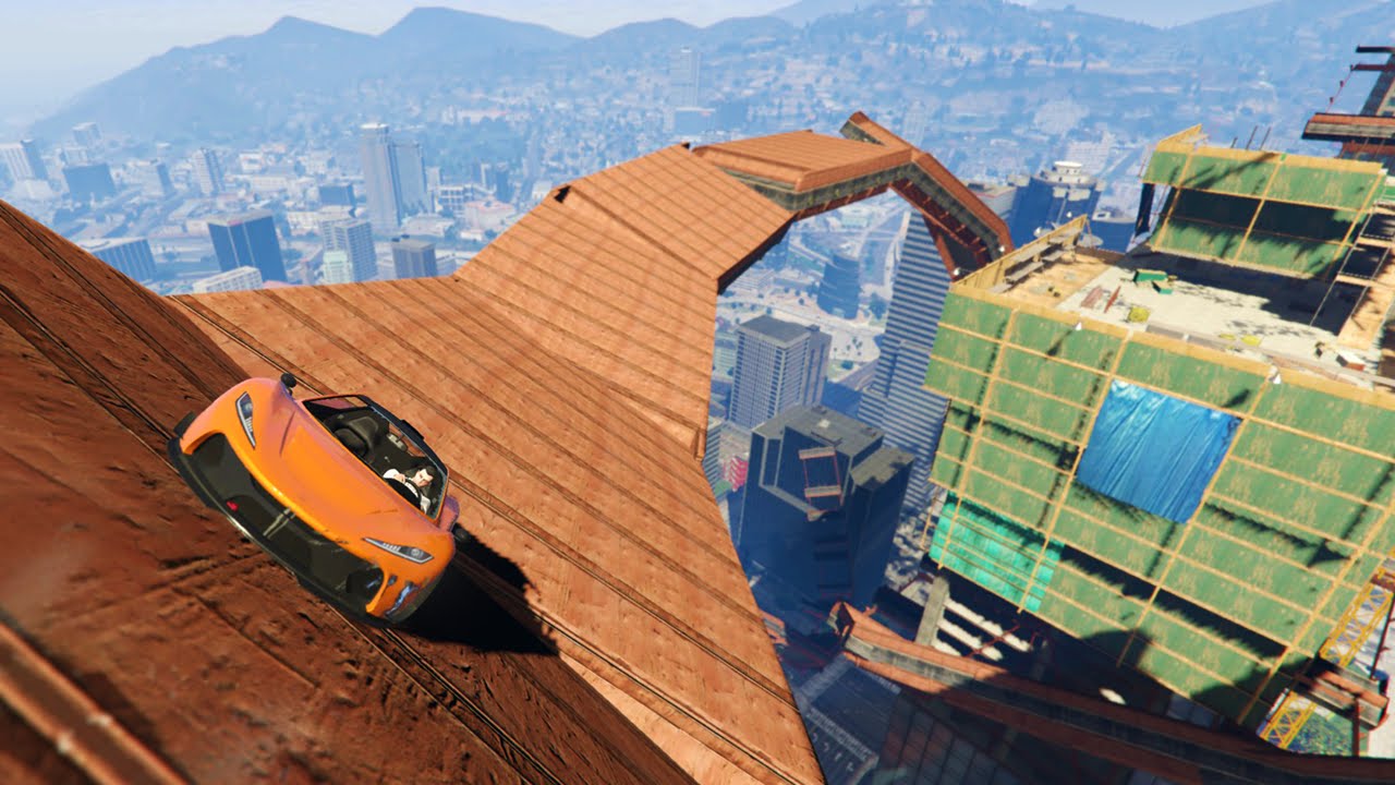 EXTREME SKY HIGH RACE! (GTA 5 Funny Moments)