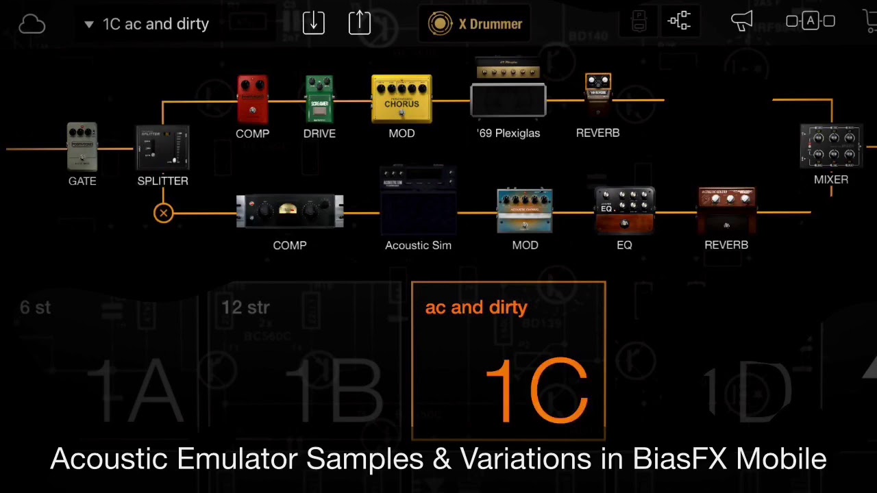 Positive Grid Bias FX Mobile Acoustic Simulator/Emulator Samples & Variations