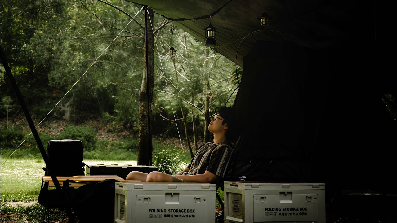 SOLO RELAXING CAMP by a FLOWING CREEK