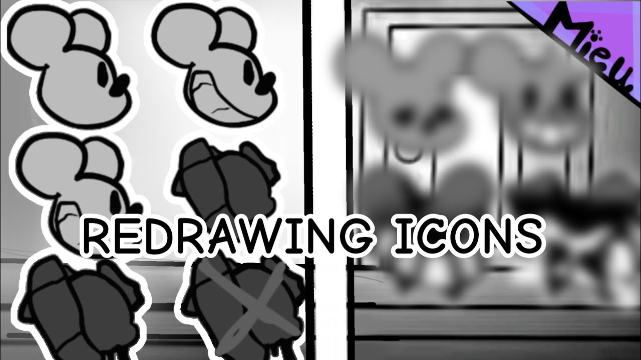 REDRAWING CRAZINESS INJECTION ICONS| fnf icons ibispaintx