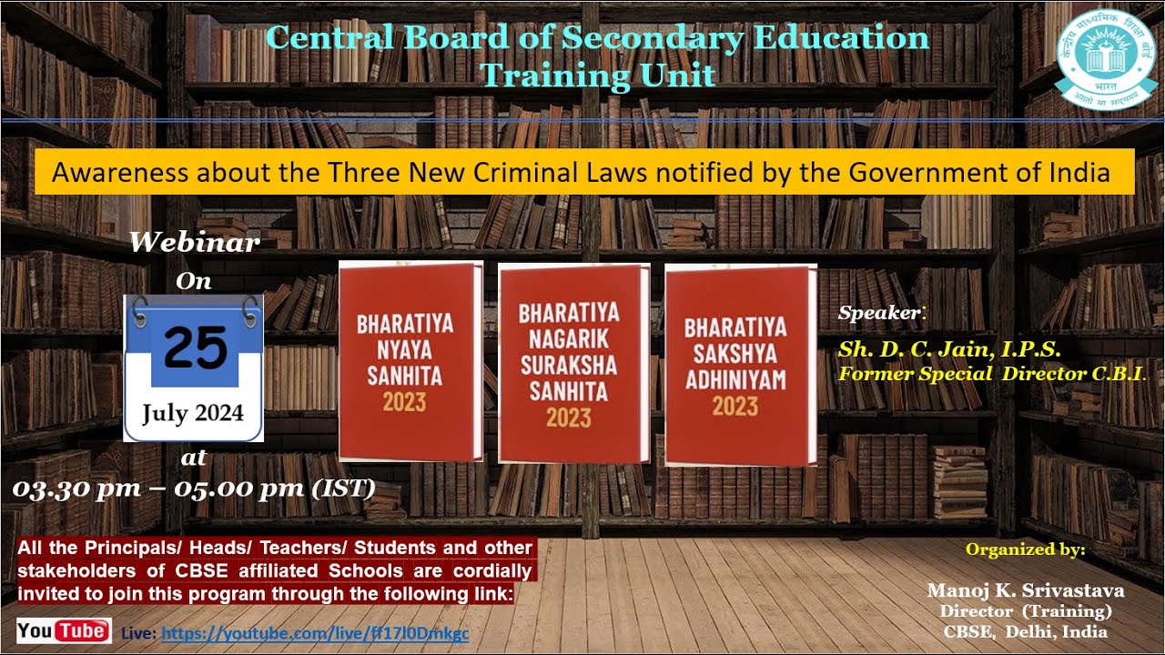 Webinar on “Awareness about the Three New Criminal Laws notified by the Government of India”