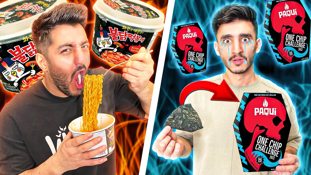 تحدي الاكل الحار🥵| أحر بطاط في العالم🌶️