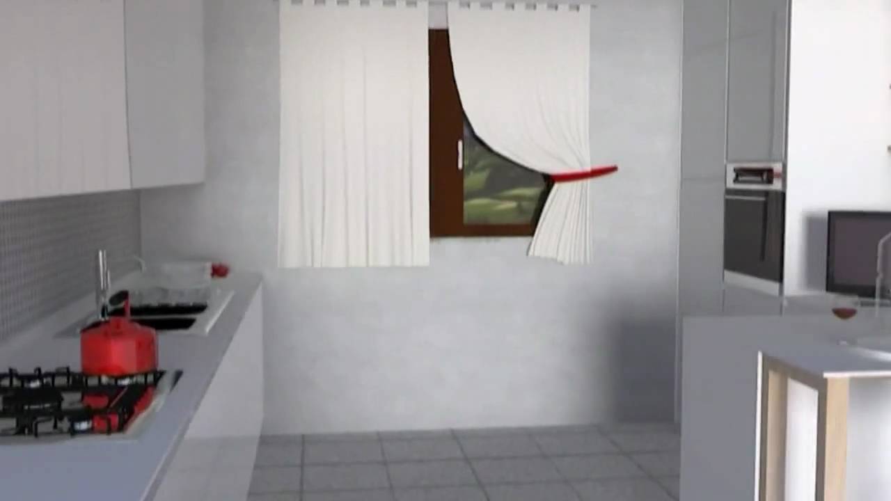 Orange Snaidero: cucina di design su due pareti