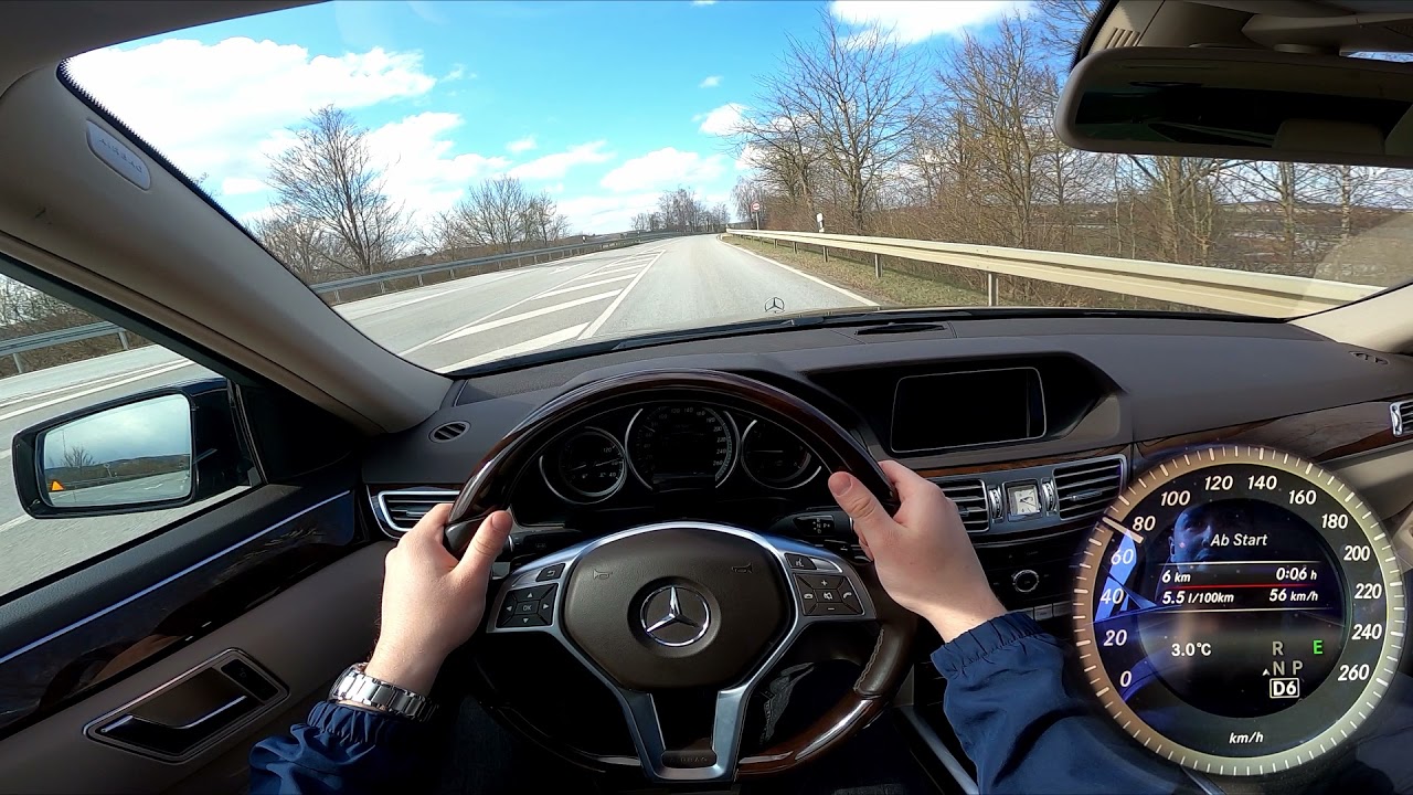 2014 Mercedes Benz E200 BlueTec 136PS POV drive + Autobahn mp4
