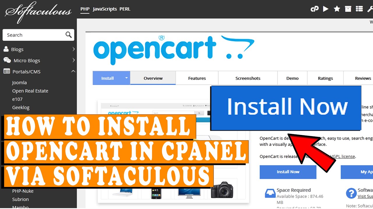 How to Install OpenCart in cPanel using Softaculous?
