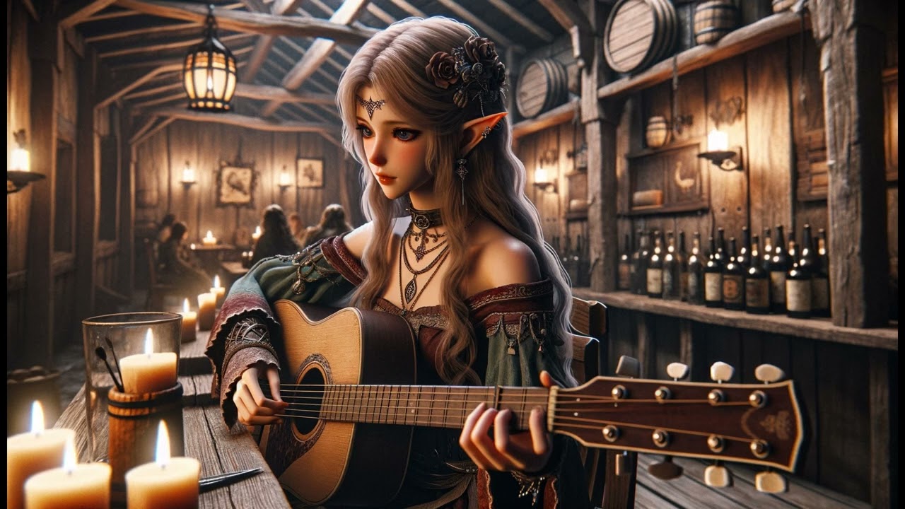 Celtic ambience Dark fantasy medieval Relaxing Tavern bard Folk Guitar music