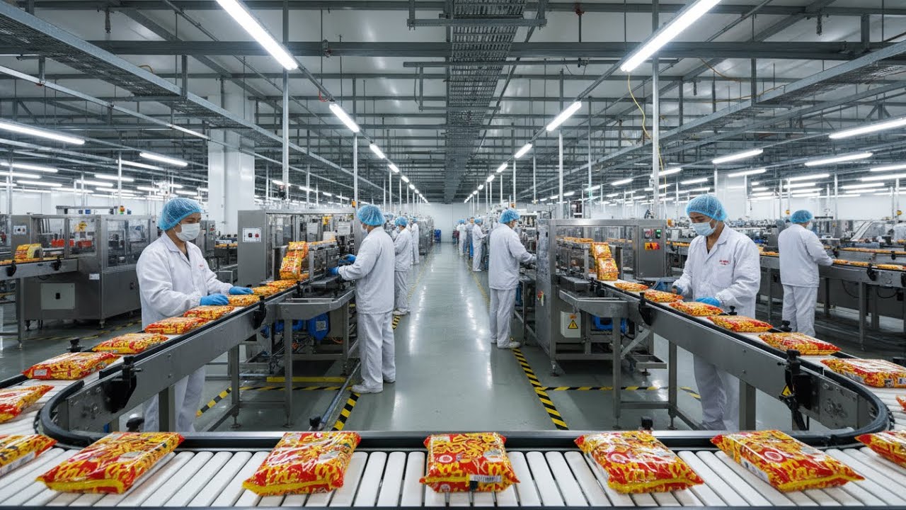 How Instant Noodles Are Made | Inside the Noodle Factory Process