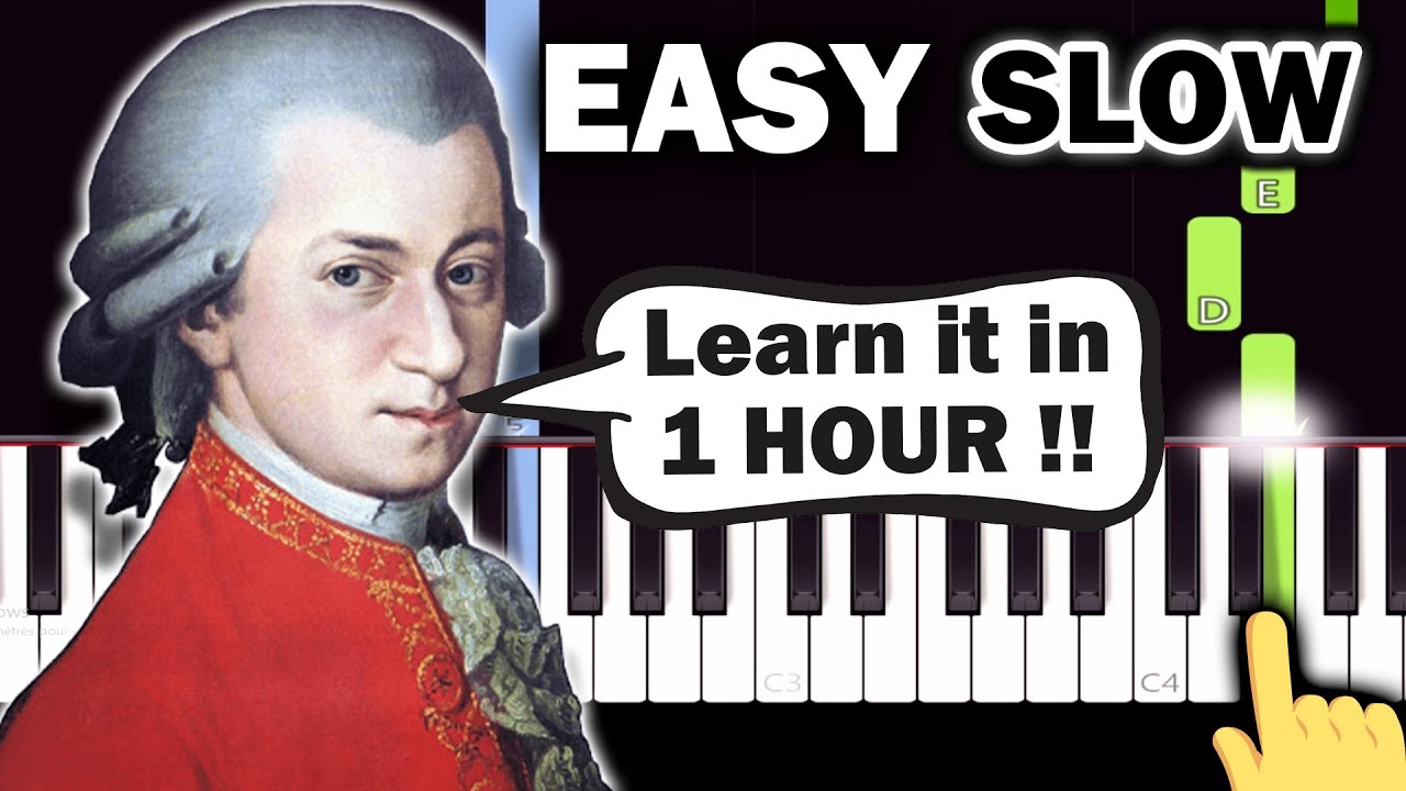 Mozart - Symphony no. 40 Theme - EASY Piano tutorial