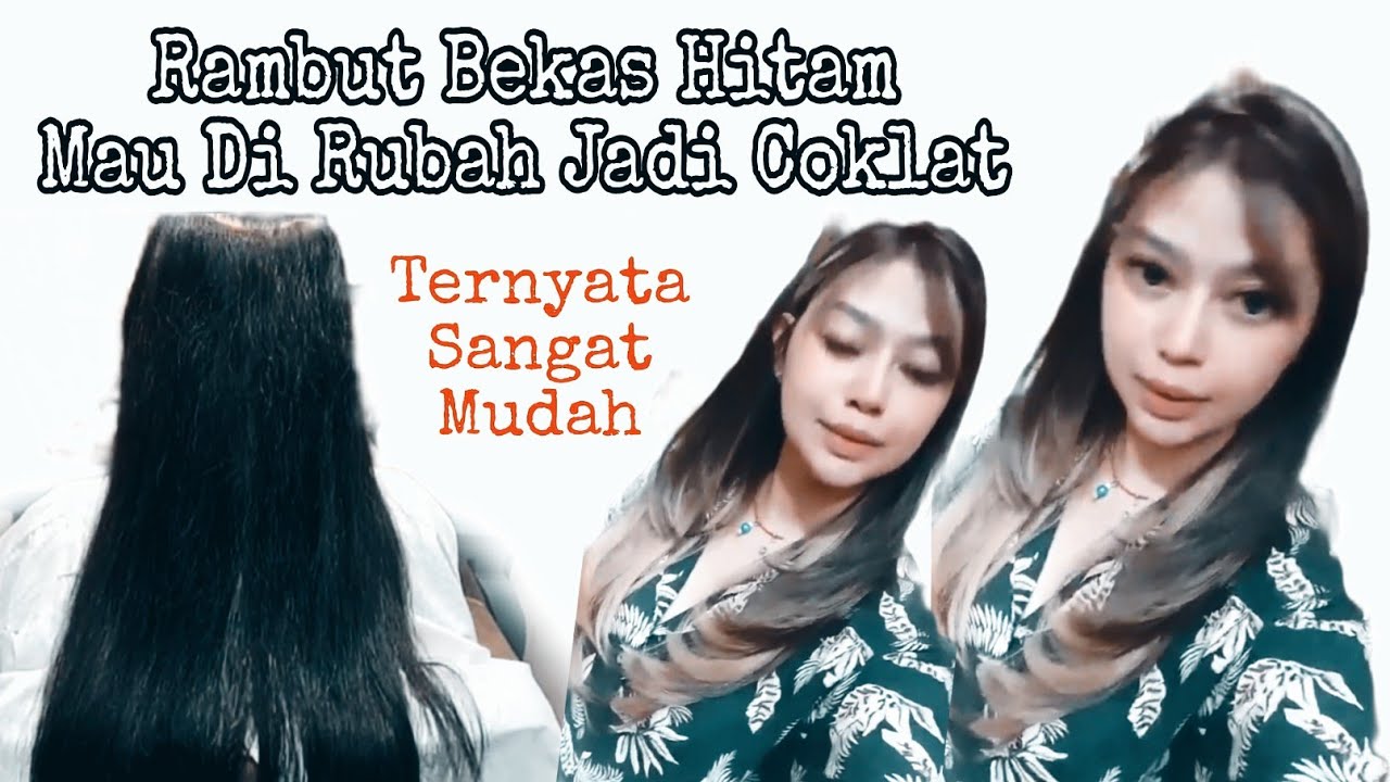 Cara merubah Warna Rambut Bekas Cat Hitam Menjadi Warna ash Brown ll model rambut ll cara cat rambut