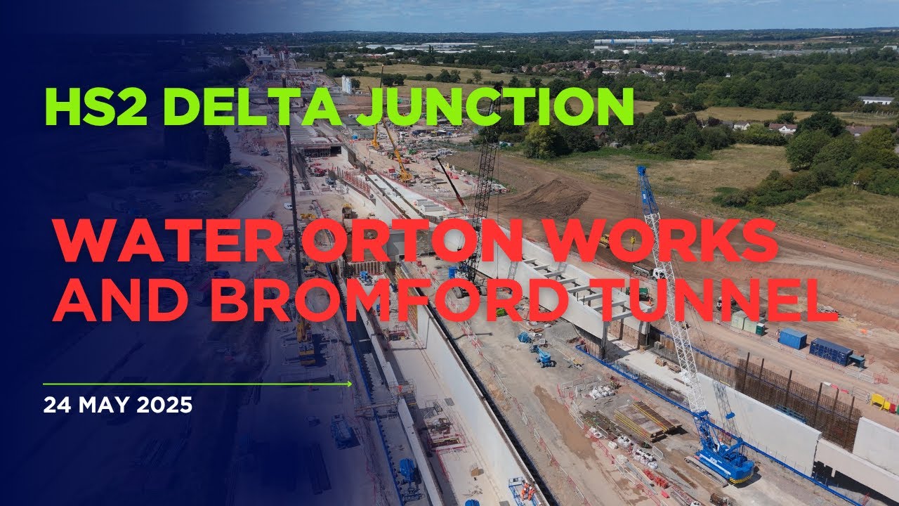 HS2 Delta Junction - Coleshill Viaducts and Water Orton Works, May 2025 #hs2 #drone