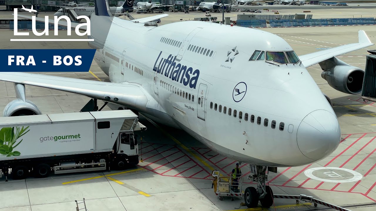 Lufthansa Boeing 747-400 Flight From Frankfurt to Boston