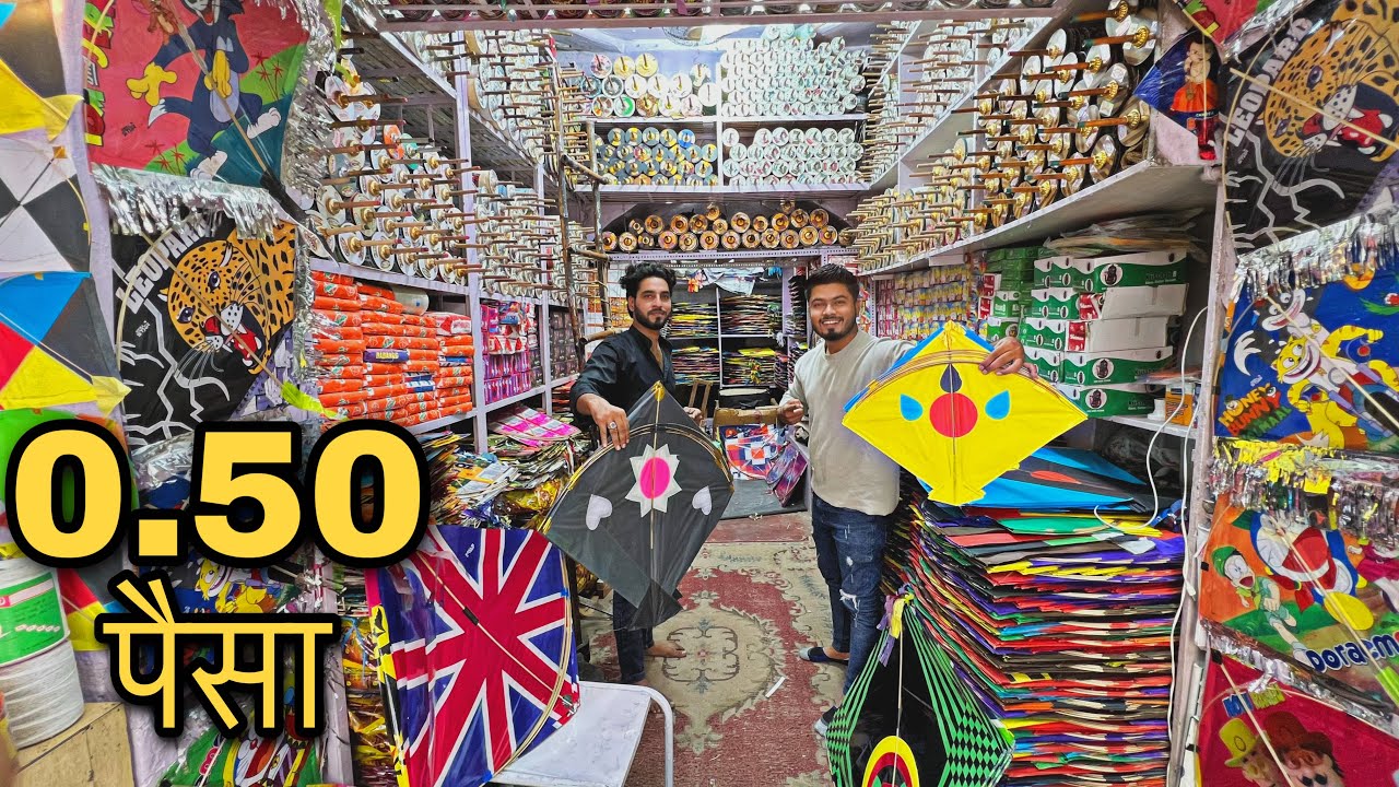 India’s cheapest Kite market in jaipur | cheapest kite, thread, charkhi | Abdul hamid patang wala