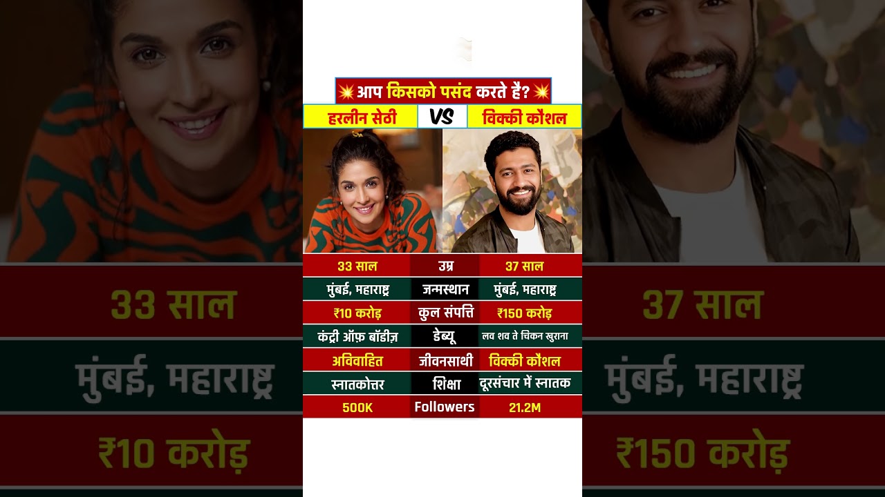 Harleen Sethi And Vicky Kaushal Lifestyle #harleensethi #vickykaushal #bollywood #viral #shorts