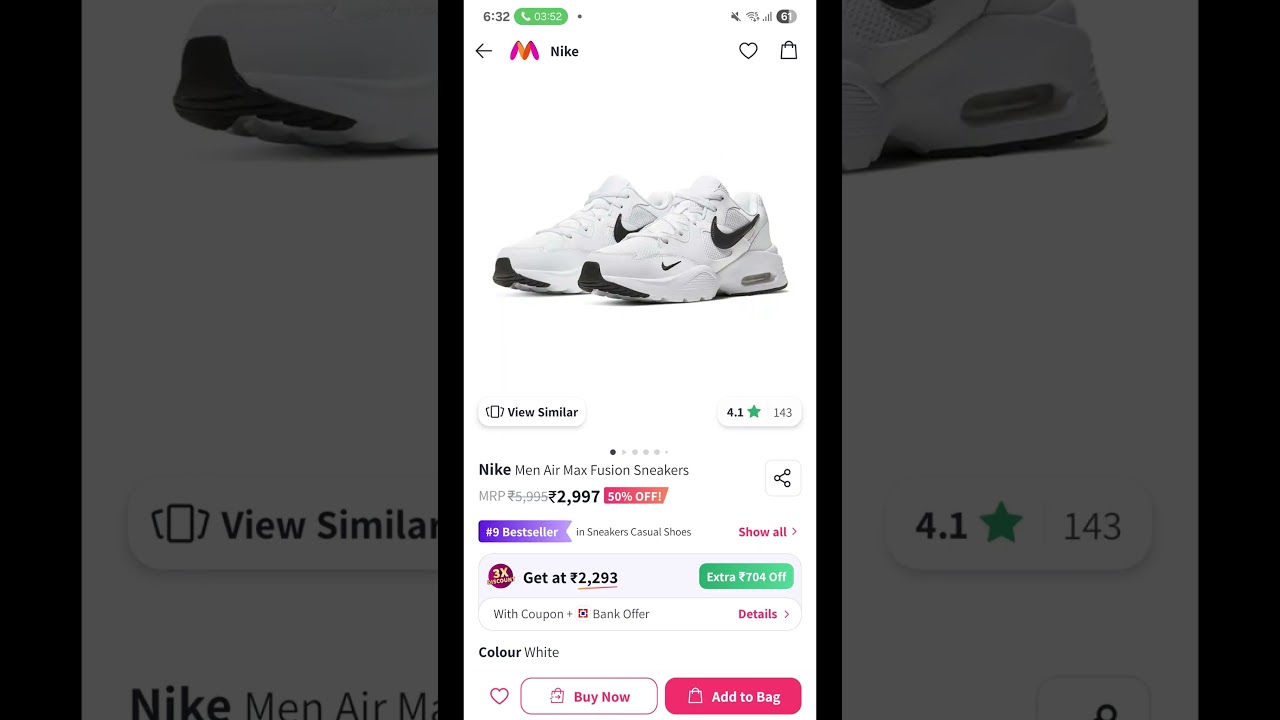 ЛУЧШИЕ 5 КРОССОВОК NIKE ДО 3000 ₹ НА РАСПРОДАЖЕ MYNTRA BIG FASHION FESTIVAL